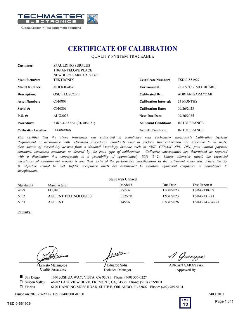 MDO4104B-6 Cal Certificate-page-001